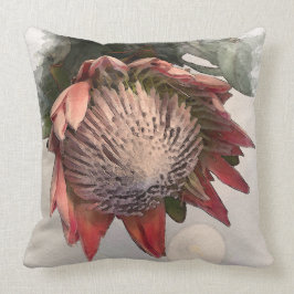 King Protea Waterverf Paper Design Pillow Kussen