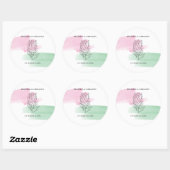 King Protea Waterverf Wedding Ronde Sticker (Vel)