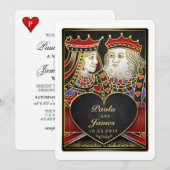 King & Queen Black Gold Vegas avec Invitation (Devant / Derrière)