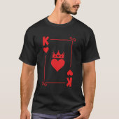 King Queen Matching Couple Costume King of Hearts T-shirt (Voorkant)