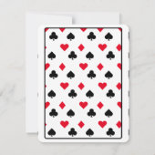 King & Queen of Diamonds Spelen Kaart Wedding Menu (Achterkant)