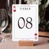 King & Queen of Hearts spelen Kaart tafel nummer