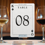 King & Queen of Spades Jouer Carte Numéro de table<br><div class="desc">Roi et reine de pique jouant des numéros de table de mariage de carte. Personnalisez-le avec les détails de votre événement. Idéal pour une fête à thème Las Vegas / poker.</div>