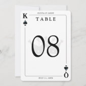 King & Queen of Spades Jouer Carte Numéro de table (Devant)
