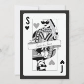 King Queen Playing Card Invitation (Devant)