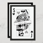 King Queen Playing Card Invitation (Devant / Derrière)