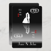 King & Queen | SES Cartes Faire-part de mariage (Devant / Derrière)