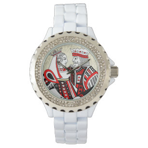 King & Queen-speelkaarten Aangepaste dames bekijke Horloge