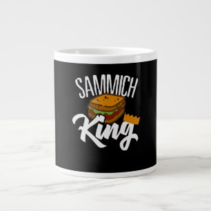 King Sandwich Fars Day Food Dieet Chef Artist Gift Extra Grote Beker
