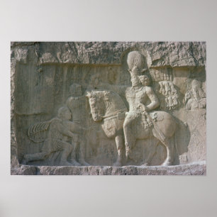 King Shapur I en Valerian Sassanian Poster
