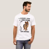 King Shepherd Quote mam Dad Print, German Shepherd T-shirt (Voorkant volledig)