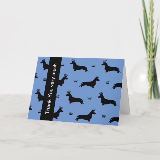 King Short Hair Dachshund - motif 1 Merci (Devant)
