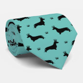 King Short Hair Dachshund - patroon 1 Stropdas (Opgerold)