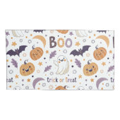 King Size Pillowcase with Cozy Ghosts & Pumpkins Kussensloop (Achterkant-Rechts)