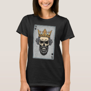 King Skull en Queen - 22 Card Hearts Flush Couple T-shirt