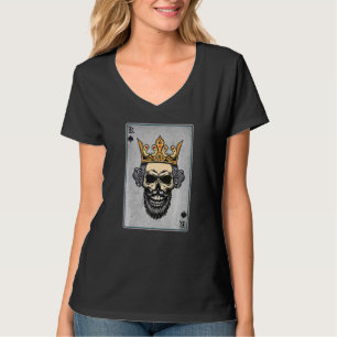 King Skull en Queen - 22 Card Hearts Flush Couple T-shirt