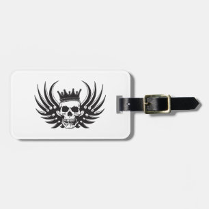 King Skull met Wings Bagagelabel