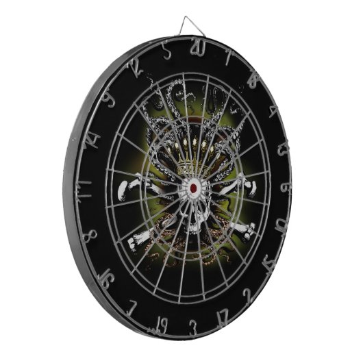 King Squid Skull Dartboard Dartbord (Voorkant Links)
