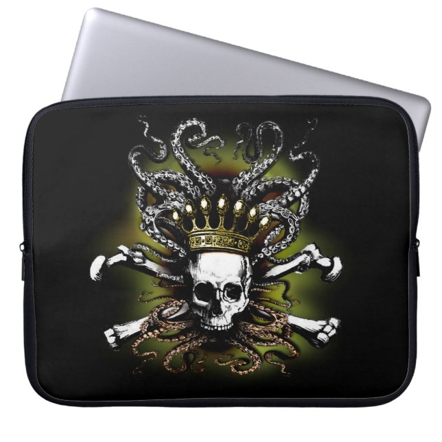 King Squid Skull Laptop Sleeve (Voorkant)