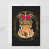 King Squirrel Wearing CrownQueen Squirrel Animal 3 Kaart (Achterkant)