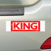 King Stamp Bumpersticker (Op auto)