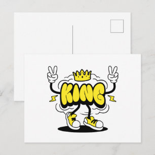 King Street Style Graffiti Kroon Briefkaart