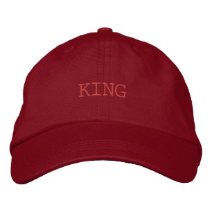 KING Text Color - Boysenberry Red Color Casquette 