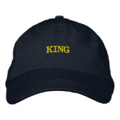 KING Text-Pet Alternative Kleding Basic Verstelbaa Geborduurde Pet (Voorkant)