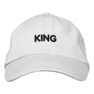 KING Texte imprimé Nom Casquette brodé Casquette