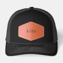 KING Texte personnalisé imprimé Hexagone Noir Rich