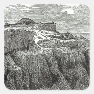 King Theodore's House Magdala Vierkante Sticker