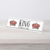 "King" (TIL Mam krijgt thuis) Bureau Naambordje (Voorkant)