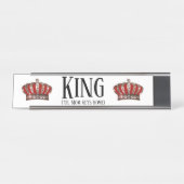 "King" (TIL Mam krijgt thuis) Bureau Naambordje (Voorkant)