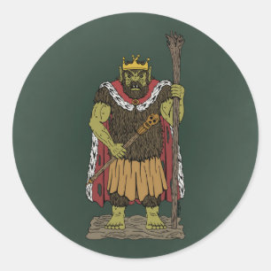 King Troll Ronde Sticker
