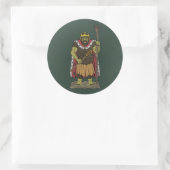 King Troll Ronde Sticker (Tas)