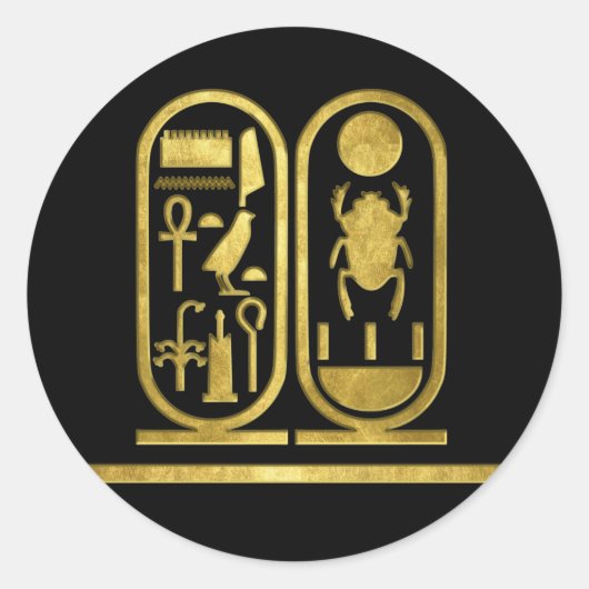 King Tut Cartouche Ronde Sticker (Voorkant)