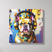 KING TUT-FRENCH BULLDOG CANVAS AFDRUK (Voorkant)