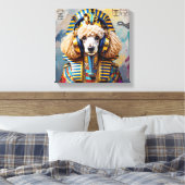 KING TUT-FRENCH POODLE CANVAS AFDRUK (Insitu (Slaapkamer))