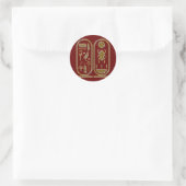 King Tut Hieroglyphics Ronde Sticker (Tas)