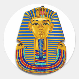 King Tut Mask Ronde Sticker