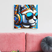 KING TUT PERSIAN CAT COOL 2 CANVAS AFDRUK (Insitu (Woonkamer))