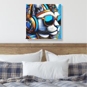 KING TUT PERSIAN CAT COOL 2 CANVAS AFDRUK (Insitu (Slaapkamer))