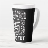 King tut pharaoh egyptian Hieroglyphic Alphabet Latte Mok (Rechterhoek)