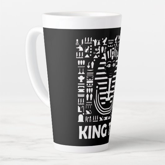 King tut pharaoh egyptian Hieroglyphic Alphabet Latte Mok (Linkerhoek)