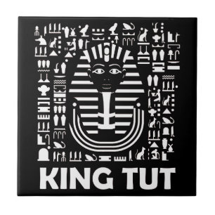 King tut pharaoh egyptian Hieroglyphic Alphabet Tegeltje