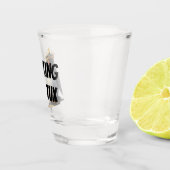 King Tux Linux Penguin Shot Glass Shot Glas (Rechts)