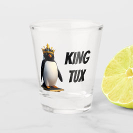 King Tux Linux Penguin Shot Glass Shot Glas