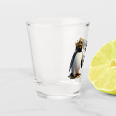 King Tux Linux Pingouin Verre de tir (Gauche)