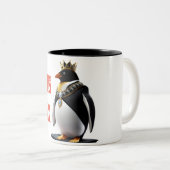King Tux - Regal Linux Penguin Coffee Mug (Devant droit)
