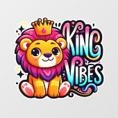 King vibes raamsticker (Vel)